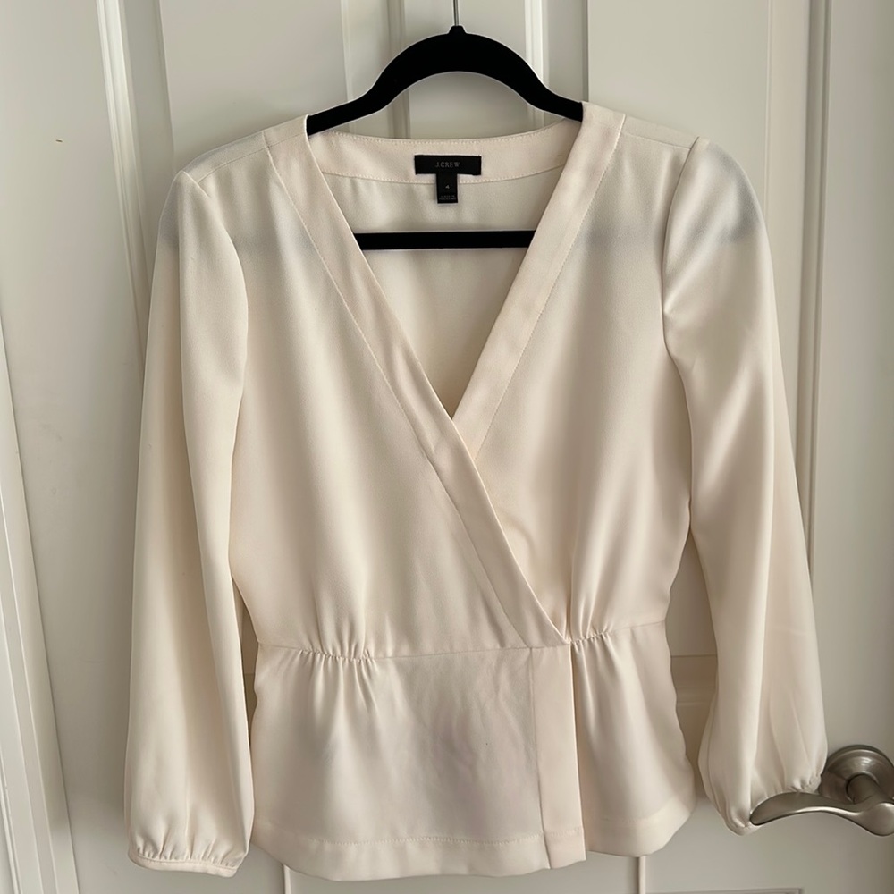 Jcrew Faux wrap blouse